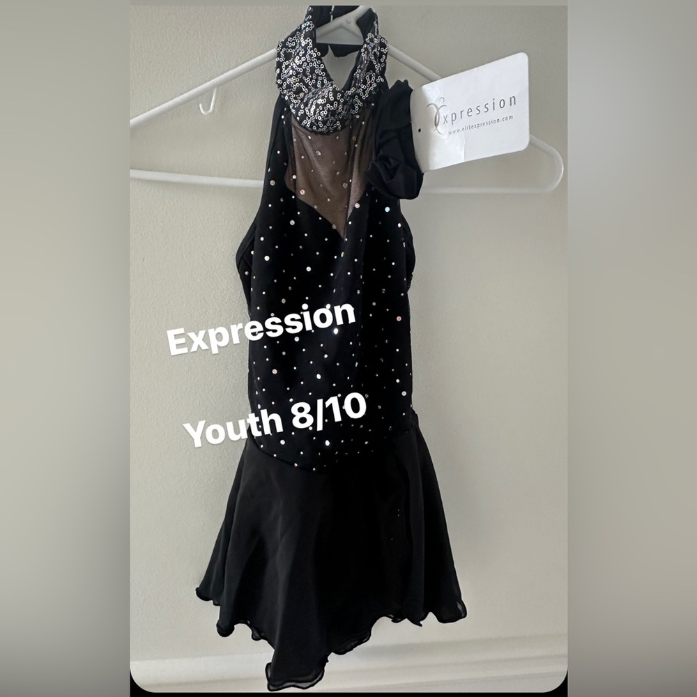 Black Figure Skating Dress